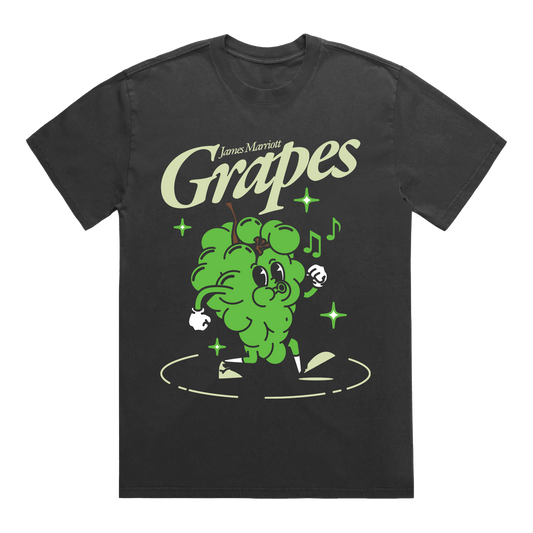 Green Grapes Vintage Black Tee