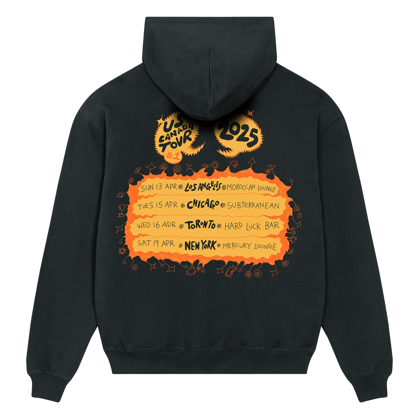 US & Canada 2025 | Black Tour Hoodie