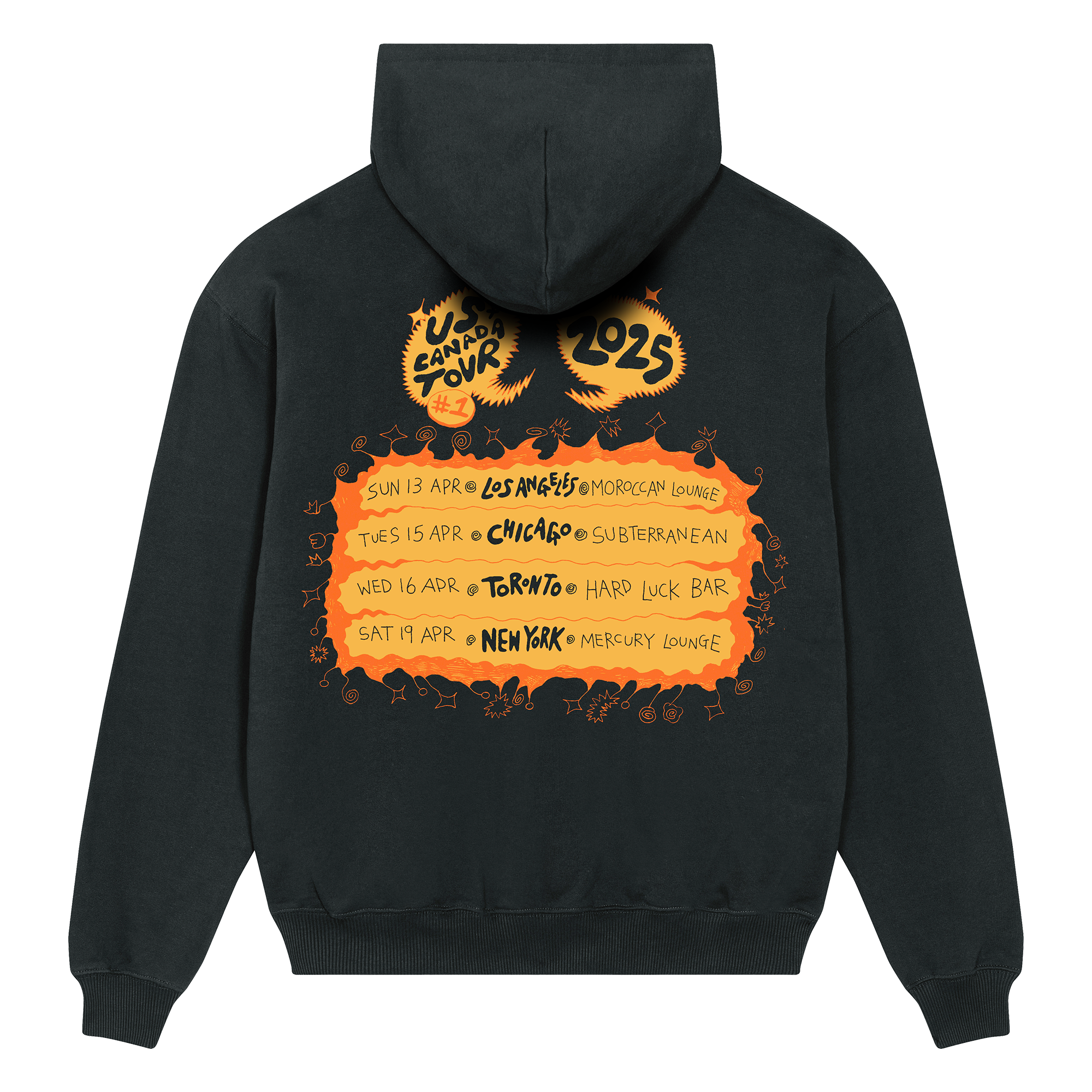US & Canada 2025 | Black Tour Hoodie