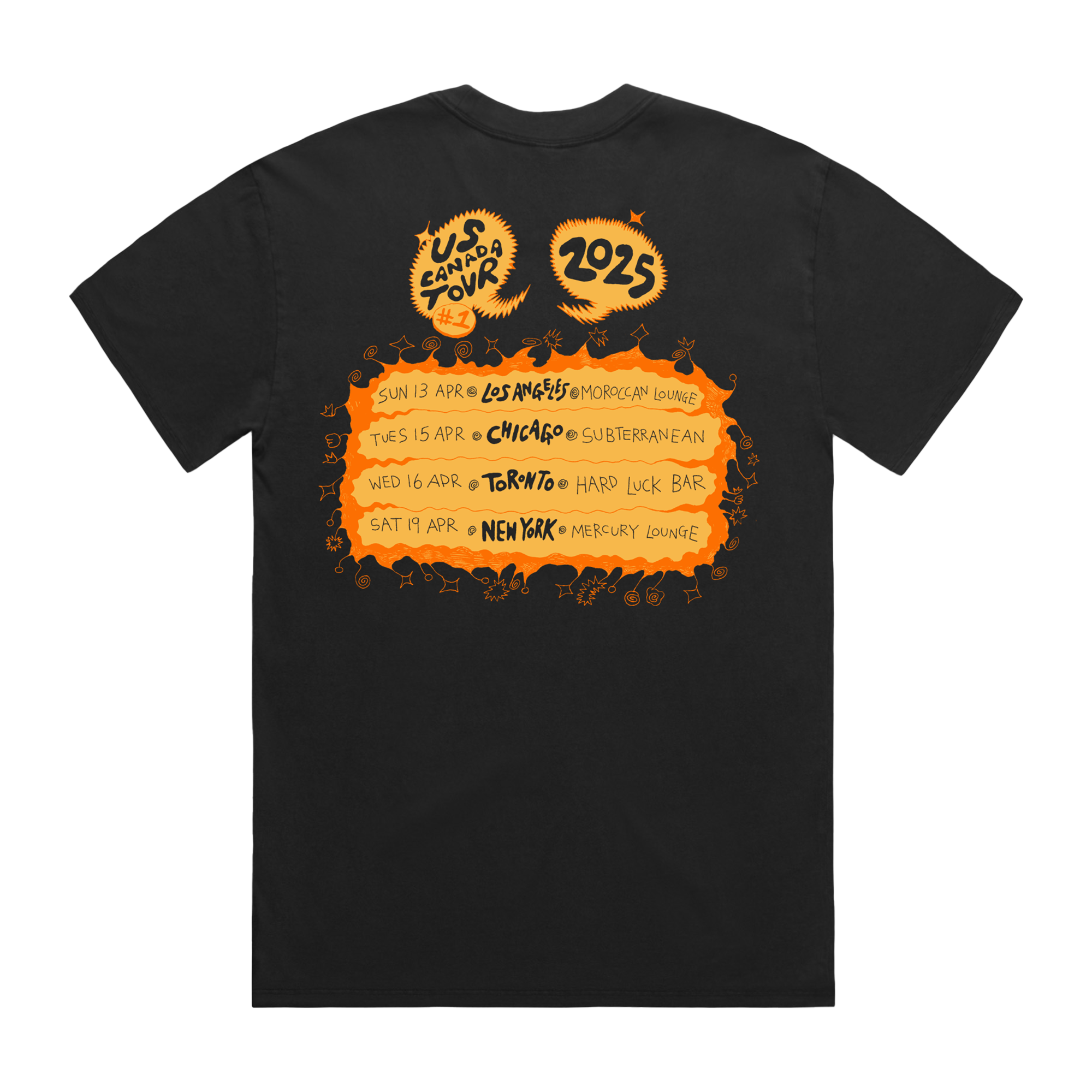 US & Canada 2025 | Black Tour Tee